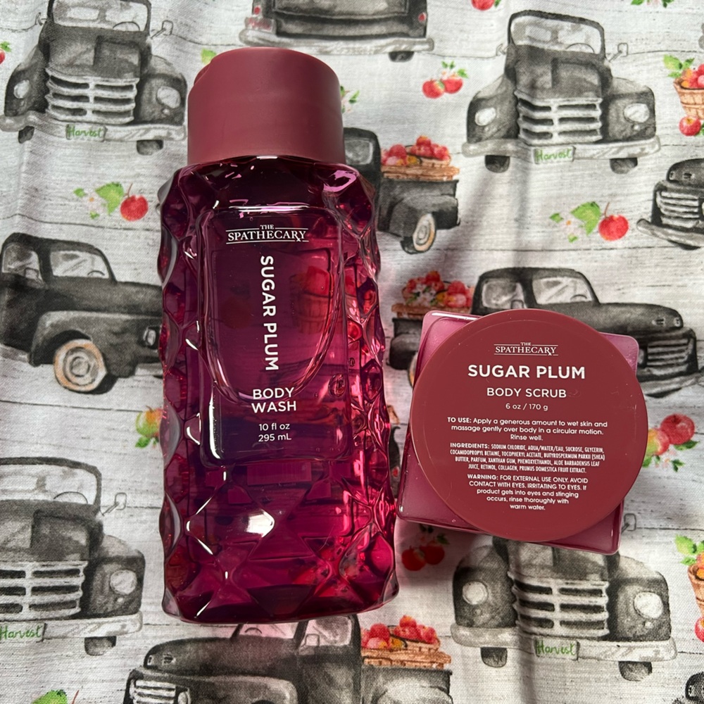 VIRAL Spathecary Sugar Plum Body Wash and Scrub Set 💜🩷